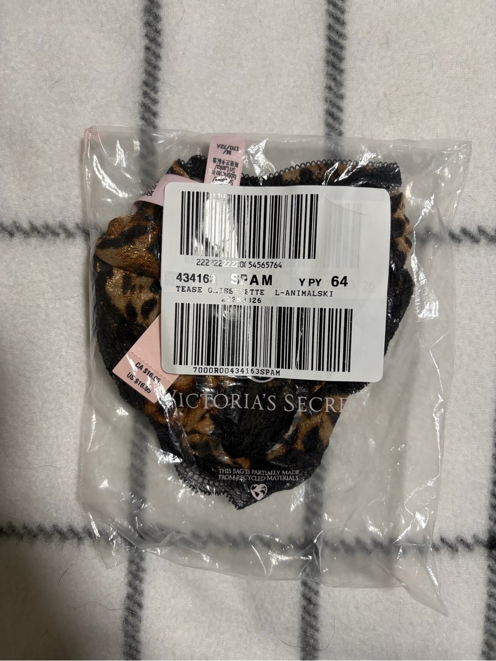 Victoria's Secret Leopard-Print cheeky panty M